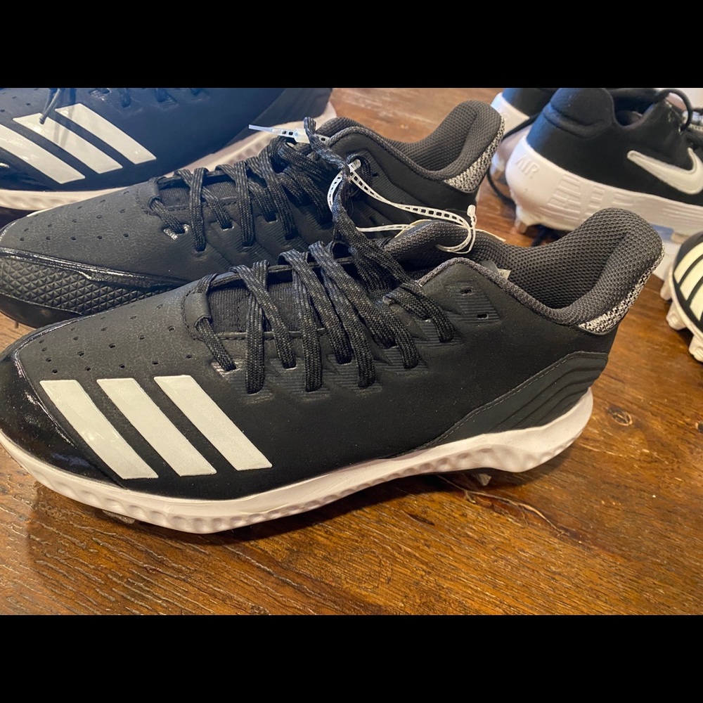 adidas Men's Icon Bounce Low Metal Baseball Cleat Black CG5241 Sz 8 and 11.5
